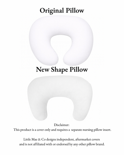 Beige Gingham Ruffle Nursing Pillow Cover