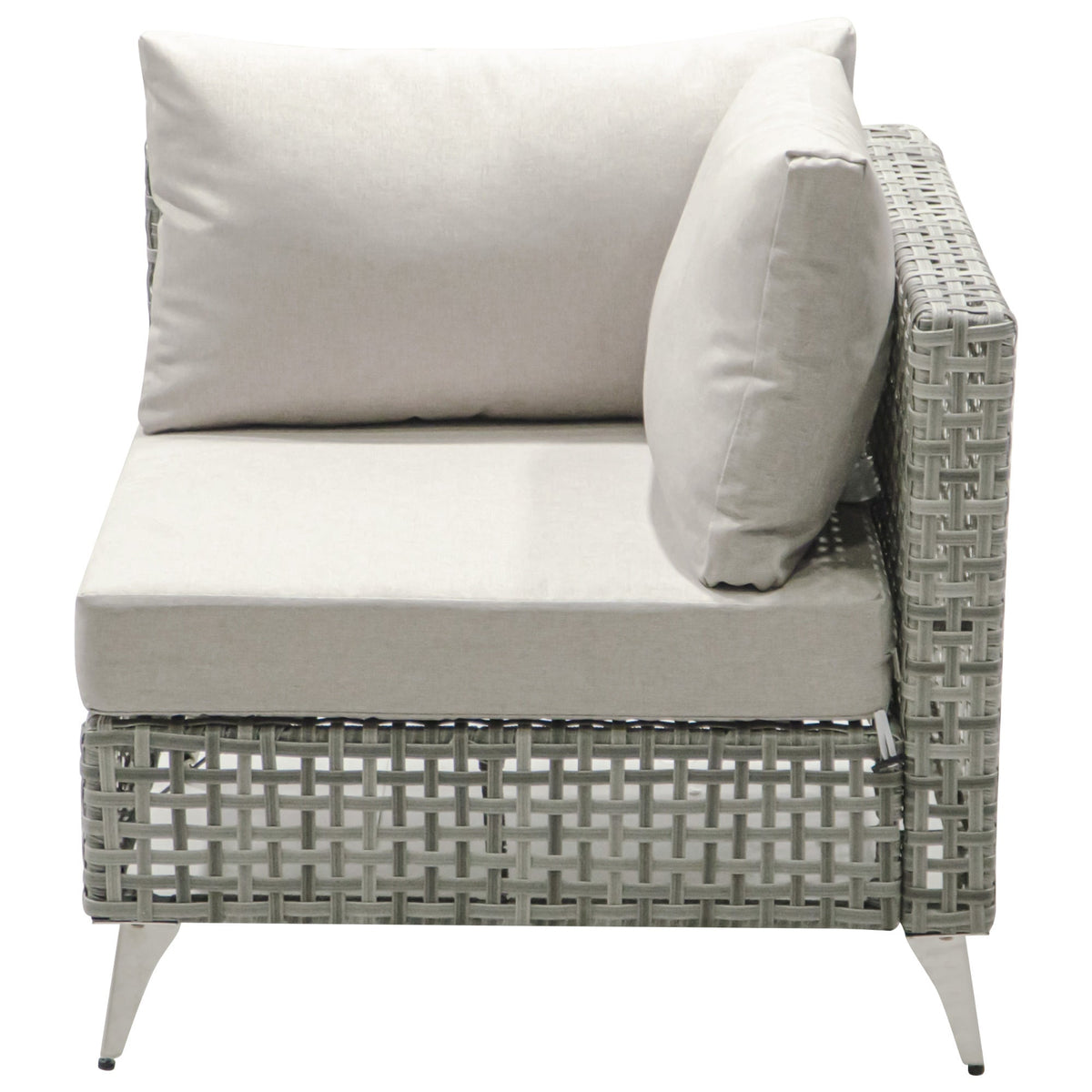 Outdoor Patio Set with Fire Pit Table Rattan Gray 8 Piece 60000 BTU